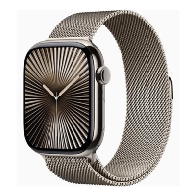 Smartwatch apple watch series 10 gps + cell 46mm natural titanium milanese loop s – m