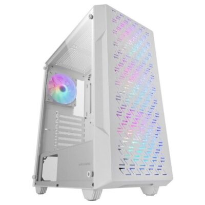 Caja ordenador mars gaming mc – geo atx frgb cristal templado blanco