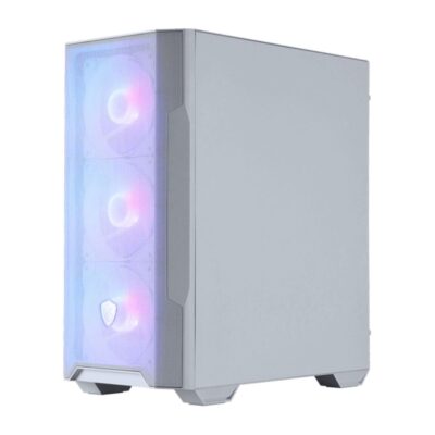 Caja ordenador gaming msi mag forge m100r m – atx argb cristal templado blanco