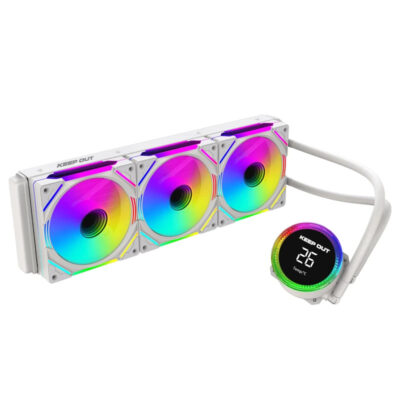 Kit de refrigeracion liquida keep out xwc – 360 pro display blanco