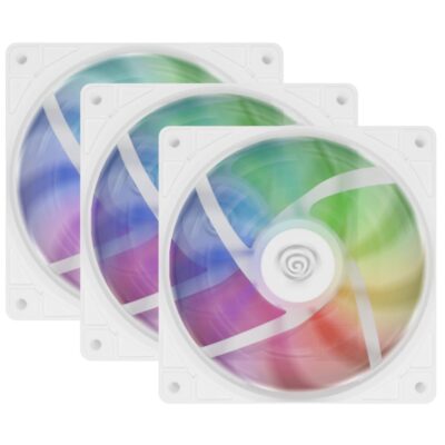 Ventilador caja gaming genesis oxal 120 argb blanco 3 x 120mm
