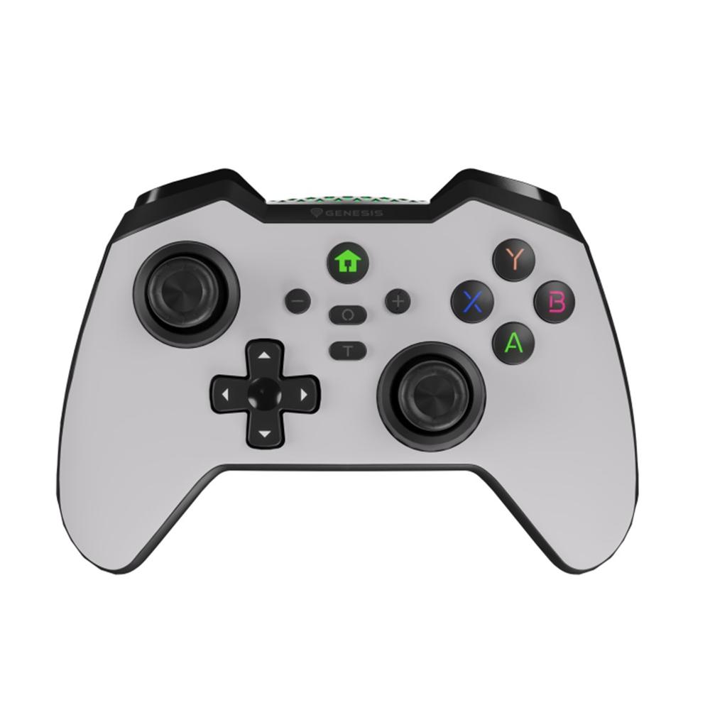 Gamepad genesis mangan 400 inalambrico para pc - switch - mobile blanco