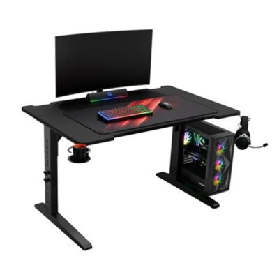 Mesa gaming genesis holm modular 120 rgb negro 120×75 cm