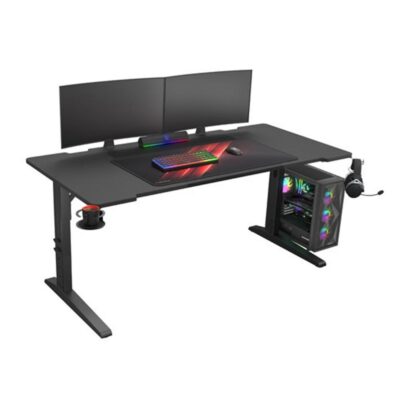 Mesa gaming genesis holm modular 160 rgb negro 160×75 cm