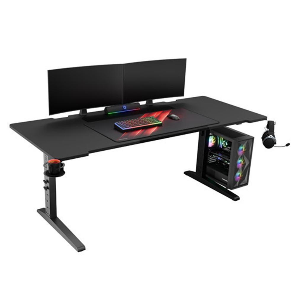 Mesa gaming genesis holm modular 180 rgb negro 180x75 cm