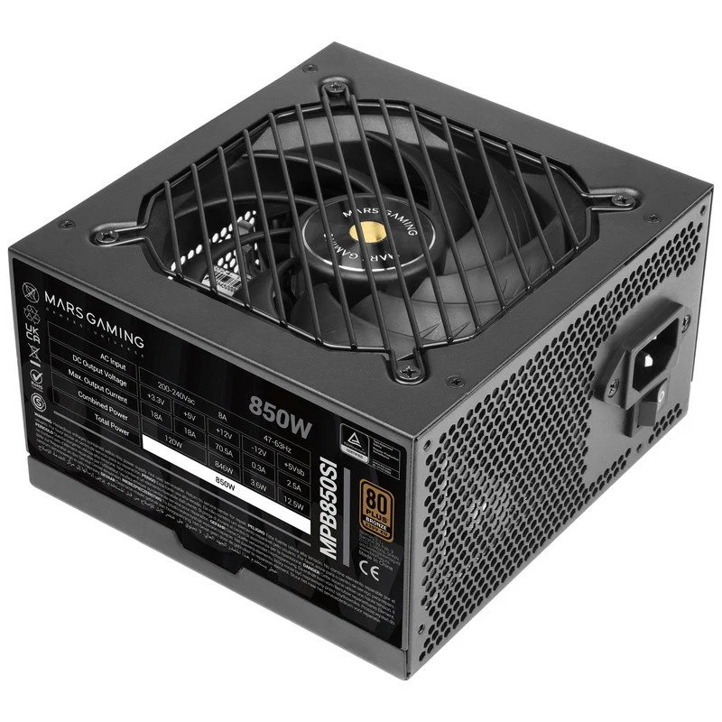 Fuente de alimentacion mars gaming 850w mpb850si extreme silence 80 plus bronze negro