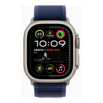 Smartwatch apple watch ultra 2 gps + cell 49mm natural titanium case blue loop trail s – m