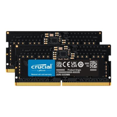 Memoria ram ddr5 96gb 2x48gb crucial – sodimm – 5600mhz – pc5 44800 – cl46 – 1.1v