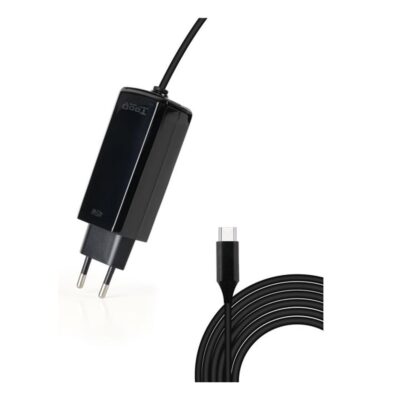 Cargador de pared tooq tqlc – usbcgan45pd – c 45w usb tipo c negro