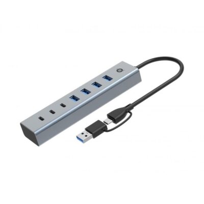 Hub usb 3.0 conceptronic hubbies20g 7 puertos usb – c a 3xusb – c 4xusb – a