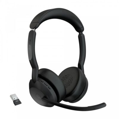 Auriculares jabra evolve2 55 ms stereo inalambrico negro