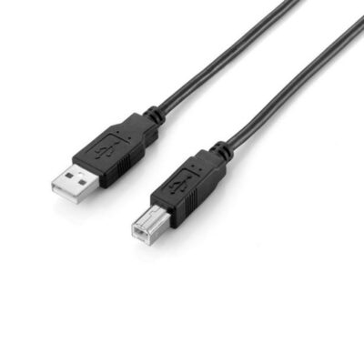 Cable usb 2.0 a usb tipo b equip 2m – macho – macho – negro