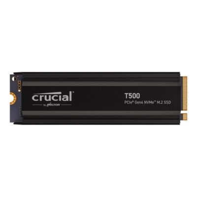 Disco duro interno solido ssd crucial t500 4tb pcie nvme 4.0 x4 con hs