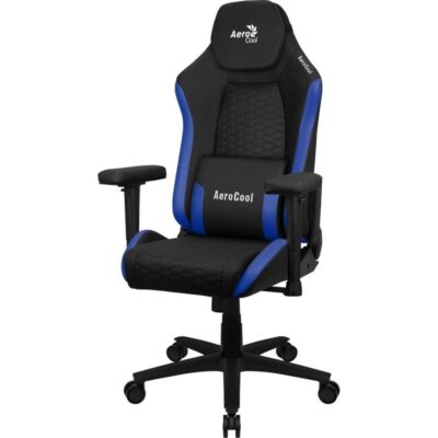Silla gaming aerocool crown negra – azul