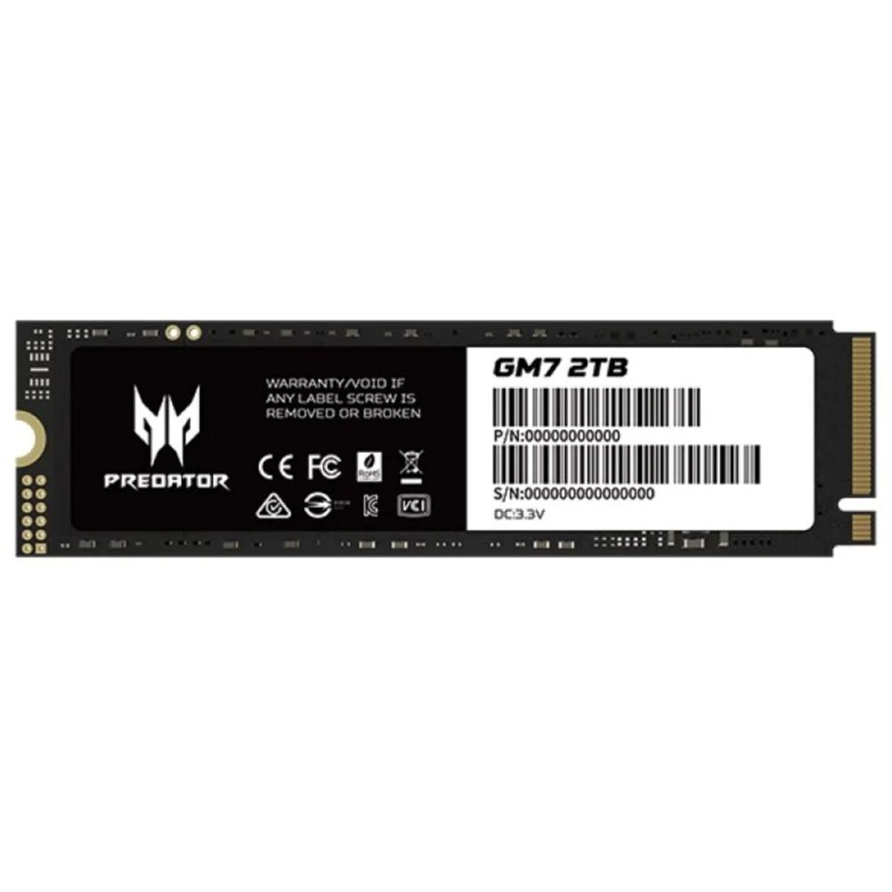 Disco duro interno ssd acer predator gm7 2tb m.2 pcie