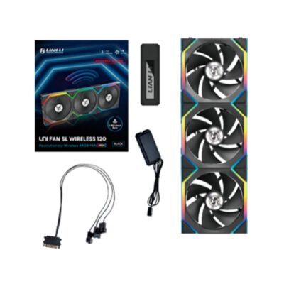 Ventilador caja lian li unifan sl inalambrico argb 3 x 120mm negro
