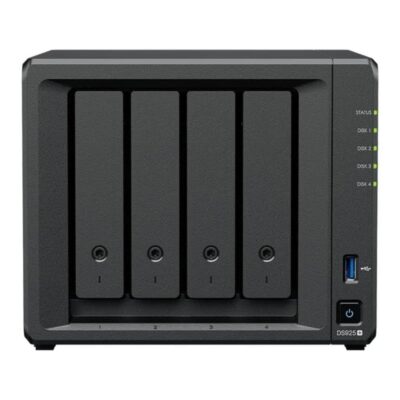 Servidor nas synology disk station ds925+ 4gb 4 bahias gigabit ethernet