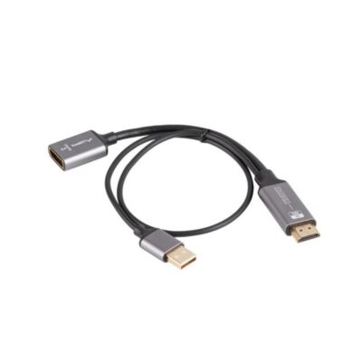 Adaptador 4k hdmi – usb tipo a a displayport lanberg 20cm – macho – hembra