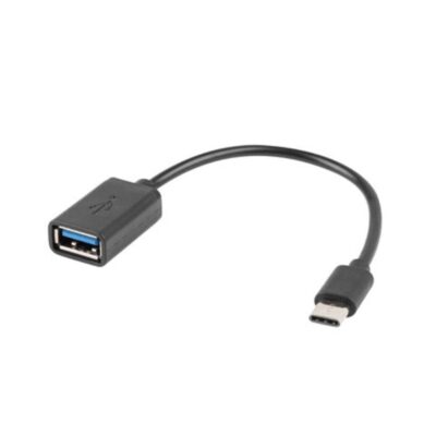 Adaptador usb tipo c a usb tipo a lanberg 15cm – macho – hembra – negro