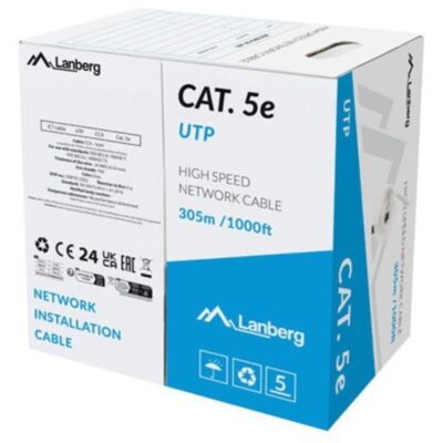 Bobina 1gb – s lanberg u – utp rj45 solido cca 305m gris