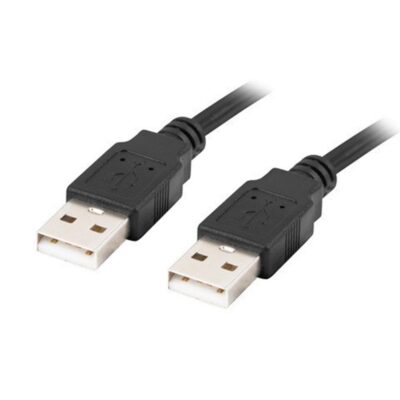 Cable usb 2.0 lanberg 1m – macho – macho – negro