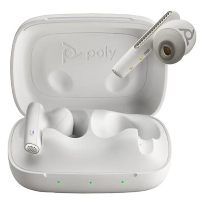 Estuche de carga auriculares poly voyager free 60 uc inalambrico blanco