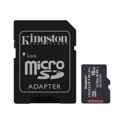 Tarjeta memoria micro sdhc 16gb kingston industrial uhs – i u3 cl10 + adaptador