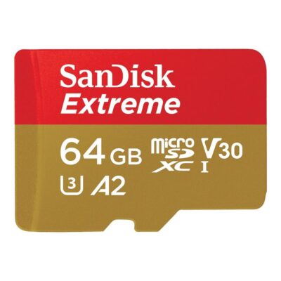 Tarjeta memoria micro secure digital 64gb sandisk extreme clase 10 uhs – i u3 + adaptador