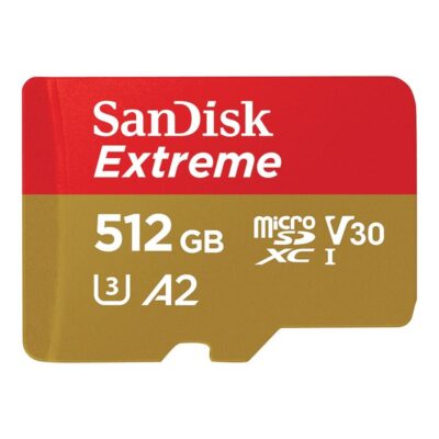 Tarjeta memoria micro secure digital 512gb sandisk extreme clase 10 uhs – i u3 + adaptador