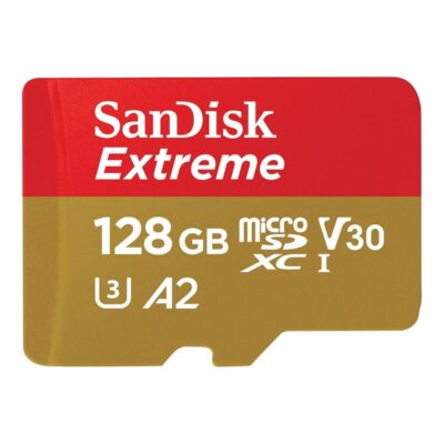 Tarjeta memoria micro secure digital 128gb sandisk extreme clase 10 uhs – i u3 + adaptador
