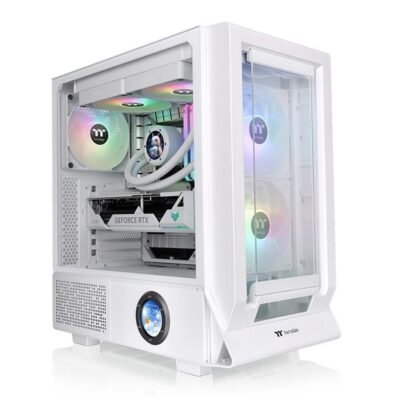 Caja ordenador gaming thermaltake ceres 350 mx atx argb cristal templado blanco