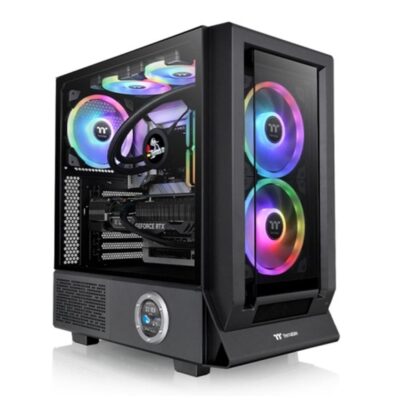 Caja ordenador gaming thermaltake ceres 350 mx atx argb cristal templado negra