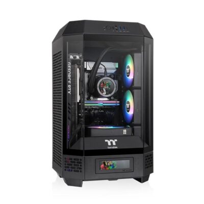 Caja ordenador gaming thermaltake tower 250 mini – itx cristal templado negra