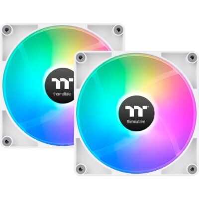 Ventilador caja inverso thermaltake ct120 argb 2x 120mm blanco