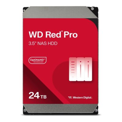 Disco duro interno hdd wd western digital nas red pro wd240kfgx 24tb 3.5 pulgadas sata 6gb – s 7200rpm 512mb