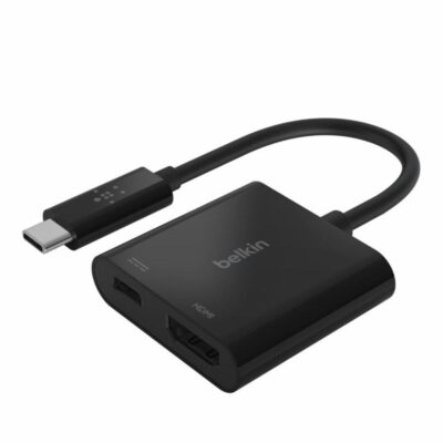 Adaptador usb tipo c a usb tipo c – hdmi belkin macho – hembra – negro