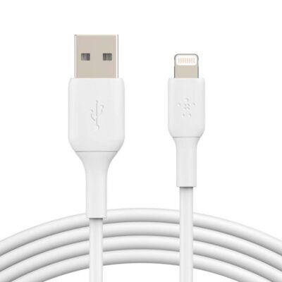 Cable lightning a usb tipo a belkin 1m – macho – macho – blanco