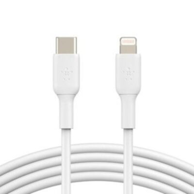 Cable lightning a usb tipo c belkin 1m – macho – macho – blanco