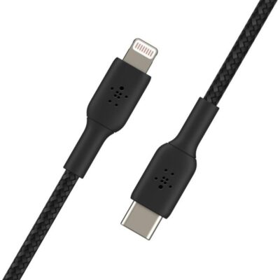 Cable lightning a usb tipo c belkin 1m – macho – macho – negro