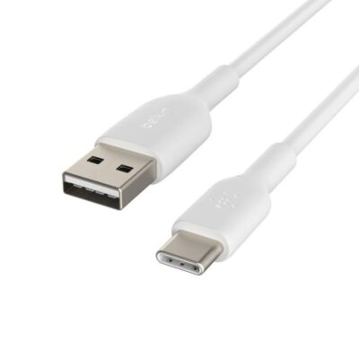 Cable usb tipo c a usb tipo a belkin 1m – macho – macho – blanco
