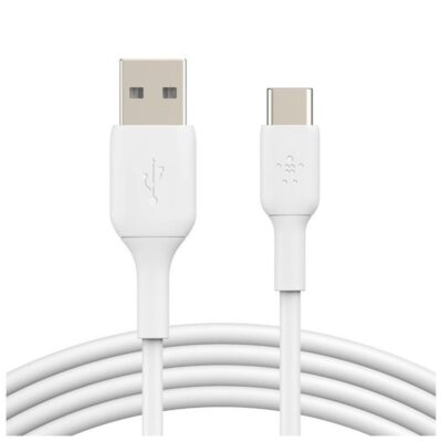 Cable usb tipo c a usb tipo a belkin 1m – macho – macho – blanco 2 unidades