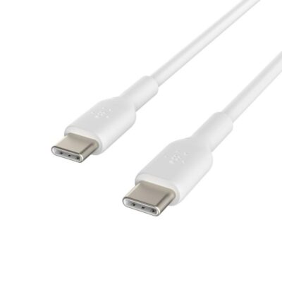 Cable usb tipo c belkin 1m – macho – macho – blanco