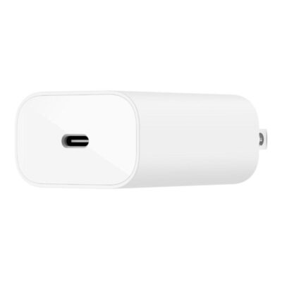 Cargador de pared belkin wca004vf1mwh – b6 25w usb tipo c + cable usb tipo c blanco