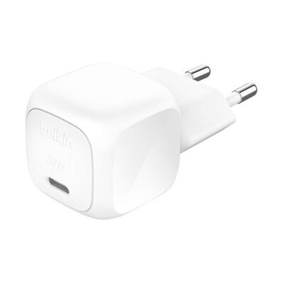 Cargador de pared belkin wca009kqwh 20w usb tipo c blanco