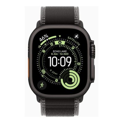 Smartwatch apple watch ultra 3 gps + cellular 49mm black titanium case black – charcoal trail loop – m – l