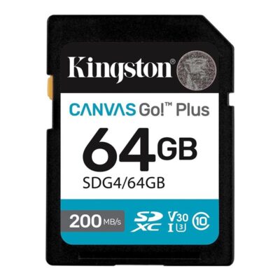 Tarjeta memoria sdxc 64gb kingston canvas go! plus uhs – i clase 10
