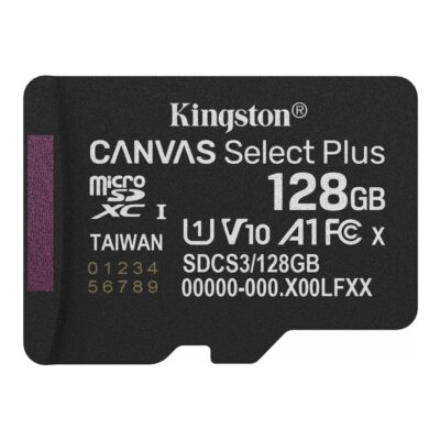 Tarjeta memoria micro secure digital sdxc 128gb kingston canvas select plus clase 10 uhs – 1