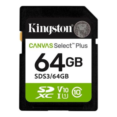 Tarjeta memoria sdxc 64gb kingston canvas select plus uhs – i clase 10
