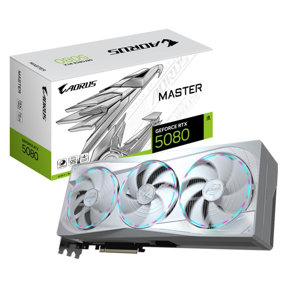Tarjeta grafica gigabyte rtx 5080 master ice 16gb gddr7 - 3x dp - 1x hdmi pci express 5.0