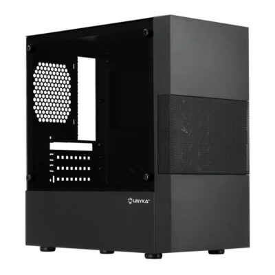 Caja ordenador gaming unykach aero c25 matx vidrio negra